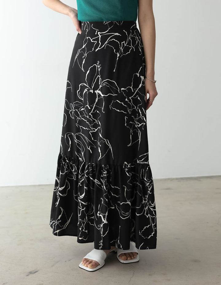 線花柄マーメイドスカート スカート レディースファッション通販 リエディ
