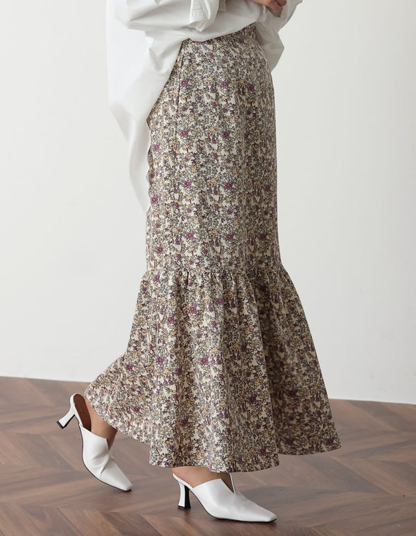ライトコール花柄マーメイドスカート スカート レディースファッション通販 リエディ