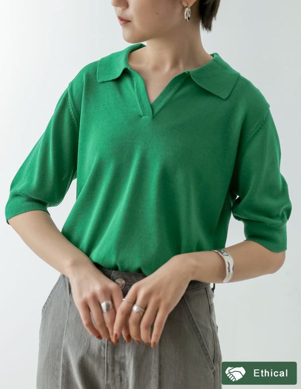 シアーニットポロシャツ[mb] トップス レディースファッション通販 リエディ