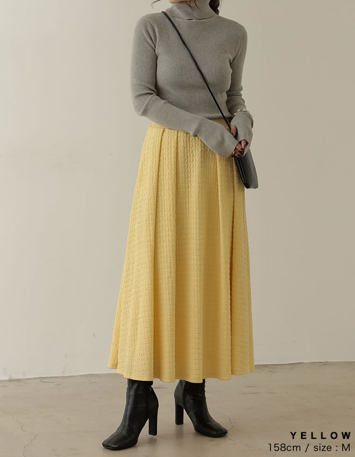 カットジャガードボリュームタックフレアスカート スカート レディースファッション通販 リエディ