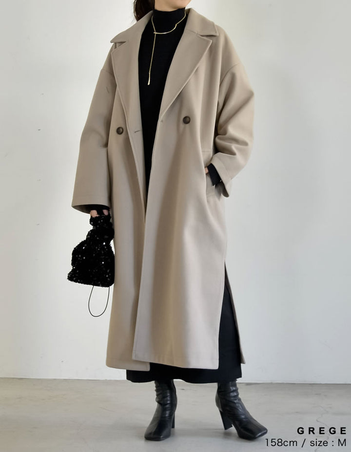 フェイクウールテーラードロングコート ジャケット/アウター レディースファッション通販 リエディ