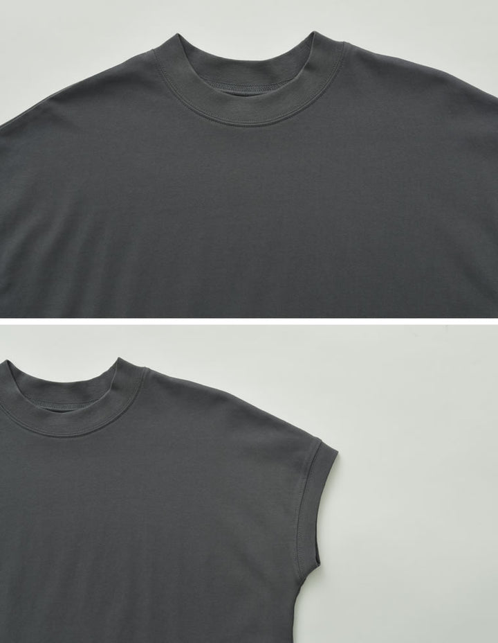 [接触冷感][UVカット]モックネックフレンチスリーブTシャツ[mb] トップス レディースファッション通販 リエディ