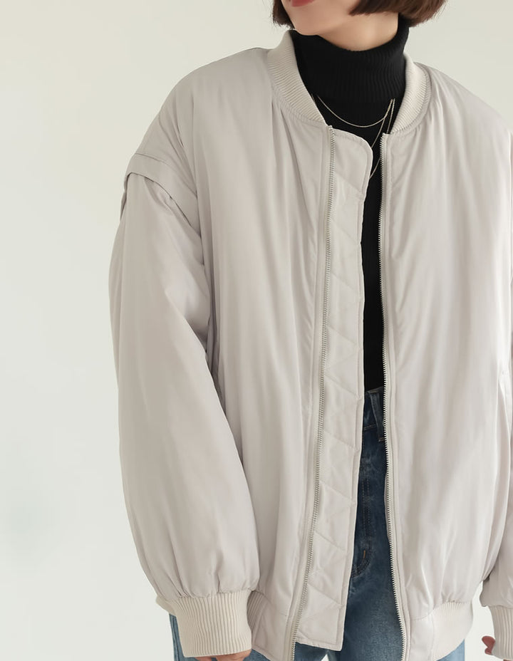 中綿入り袖取り外しMA-1 ジャケット/アウター レディースファッション通販 リエディ
