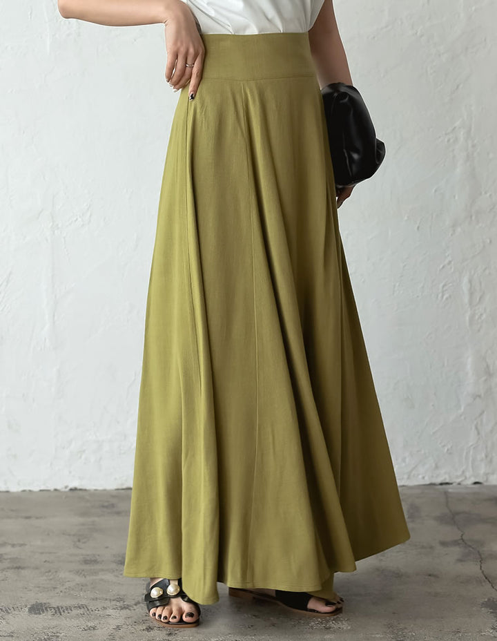 ソフトリネンハイウエストフレアスカート スカート レディースファッション通販 リエディ