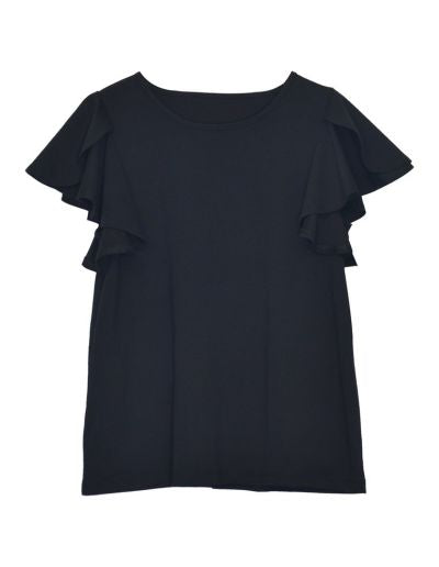 [接触冷感][UVカット]フリルスリーブ半袖Tシャツ[mb] トップス レディースファッション通販 リエディ