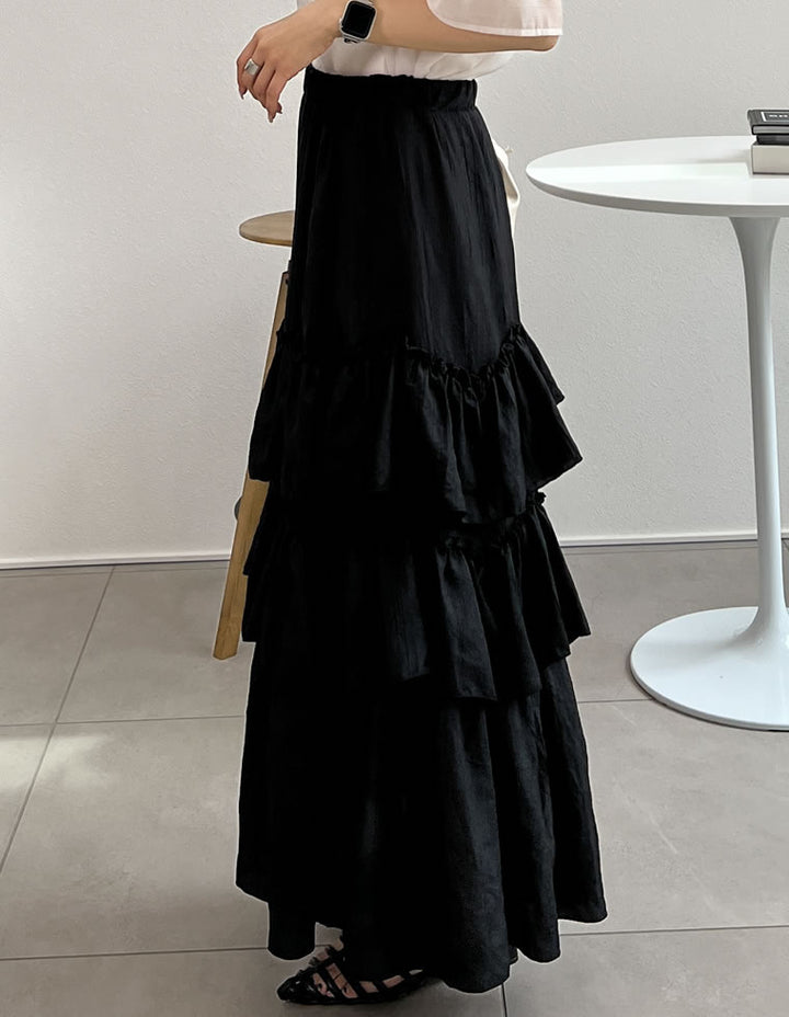 ワッシャークロスティアードスカート スカート レディースファッション通販 リエディ