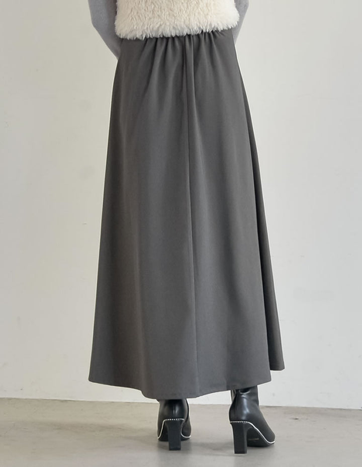 [低身長/高身長サイズ有]微起毛ツイルマキシフレアスカート スカート レディースファッション通販 リエディ