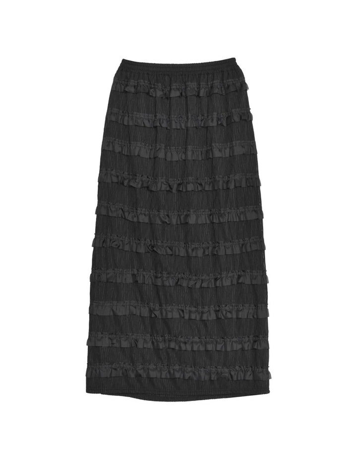 [低身長サイズ有]フリルジャガードカットソーナロースカート スカート レディースファッション通販 リエディ