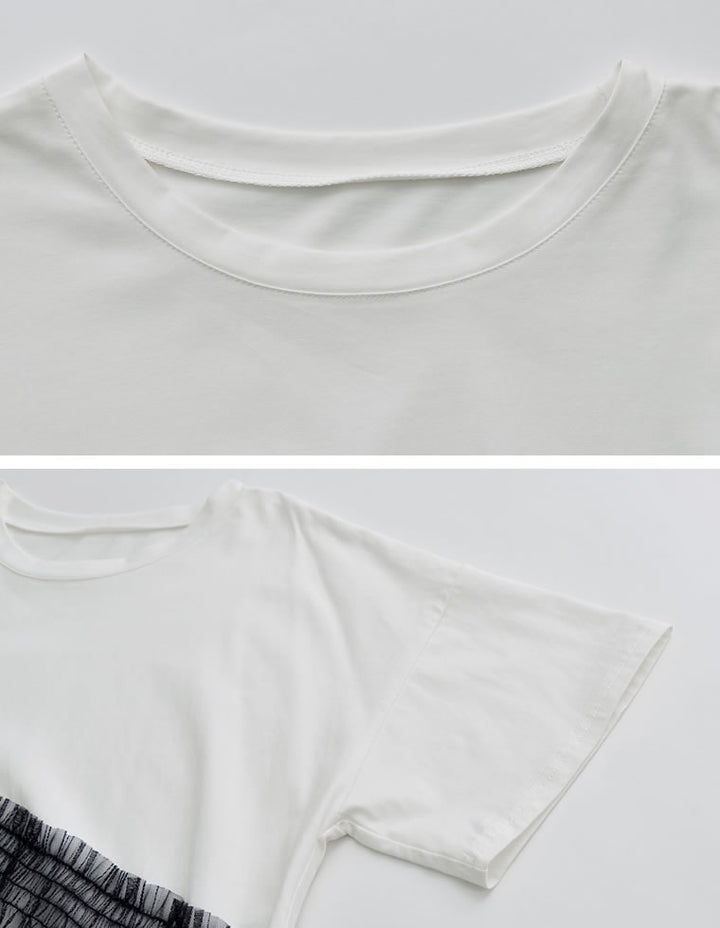 [2024SS COLLECTION]チュールドッキングビスチェライクベアデザインTシャツ トップス レディースファッション通販 リエディ