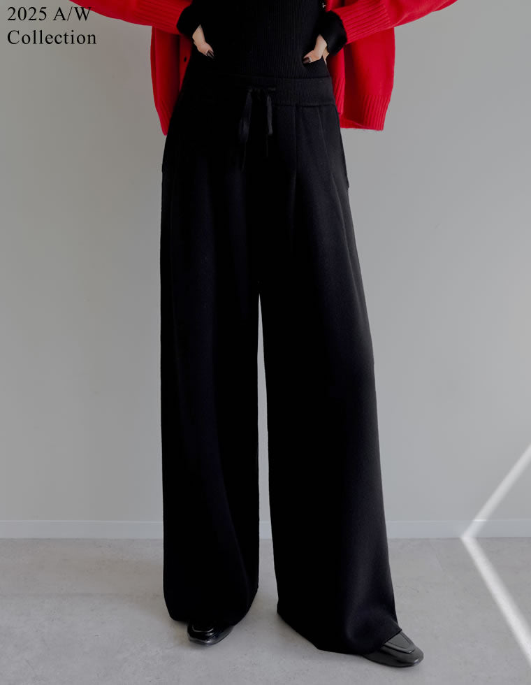 ハイゲージニットタックパンツ - パンツ通販 | 人気レディース