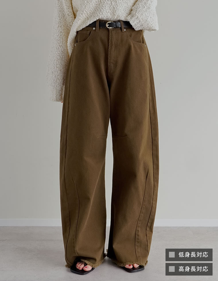 カツラギバレルレッグカーブパンツ - パンツ通販 | 人気レディース