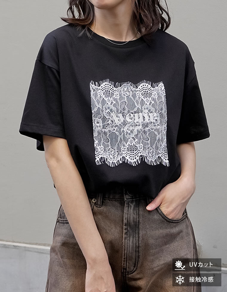 新品タグ付 レースロゴTシャツ レース刺繍ロゴTシャツ - トップス通販 | 人気レディースファッション