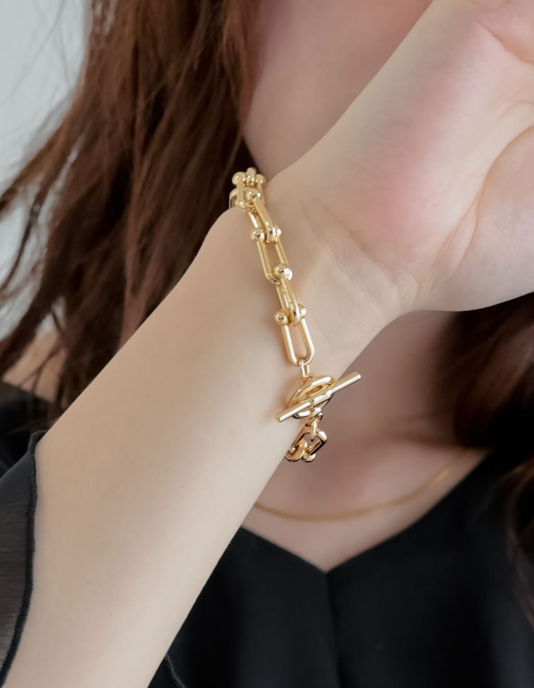 オーバルモチーフチェーンブレスレット[mb] - アクセサリー通販 | 人気
