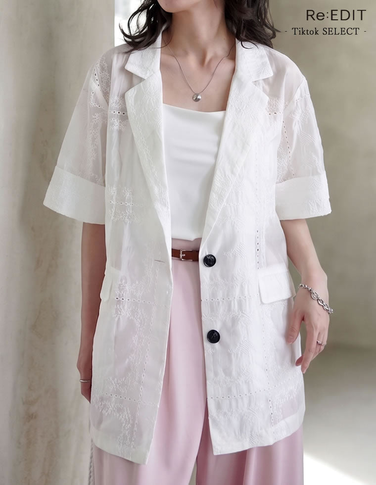 sahara レース半袖ジャケット sahara レース半袖ジャケット sahara 25AW COLLECTION – MARTE