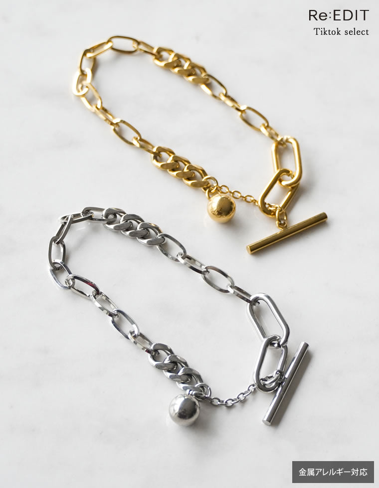 ブレスレット 専用ページ ミックスチェーンマンテルブレスレット - アクセサリー通販 | 人気