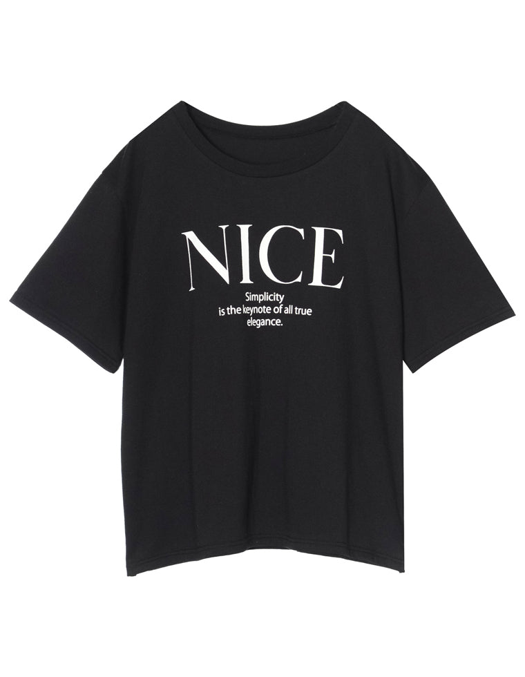 NICEロゴプリントTシャツ