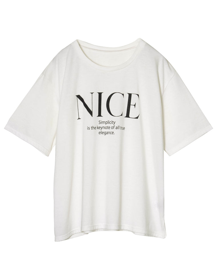 NICEロゴプリントTシャツ