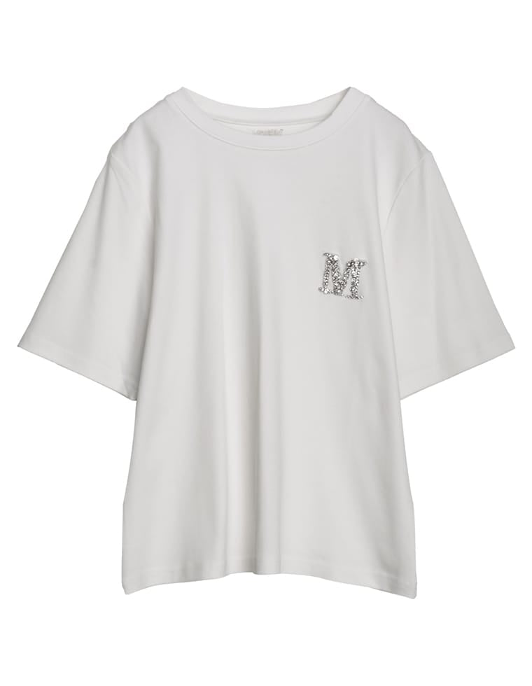 MロゴビジューモチーフTシャツ