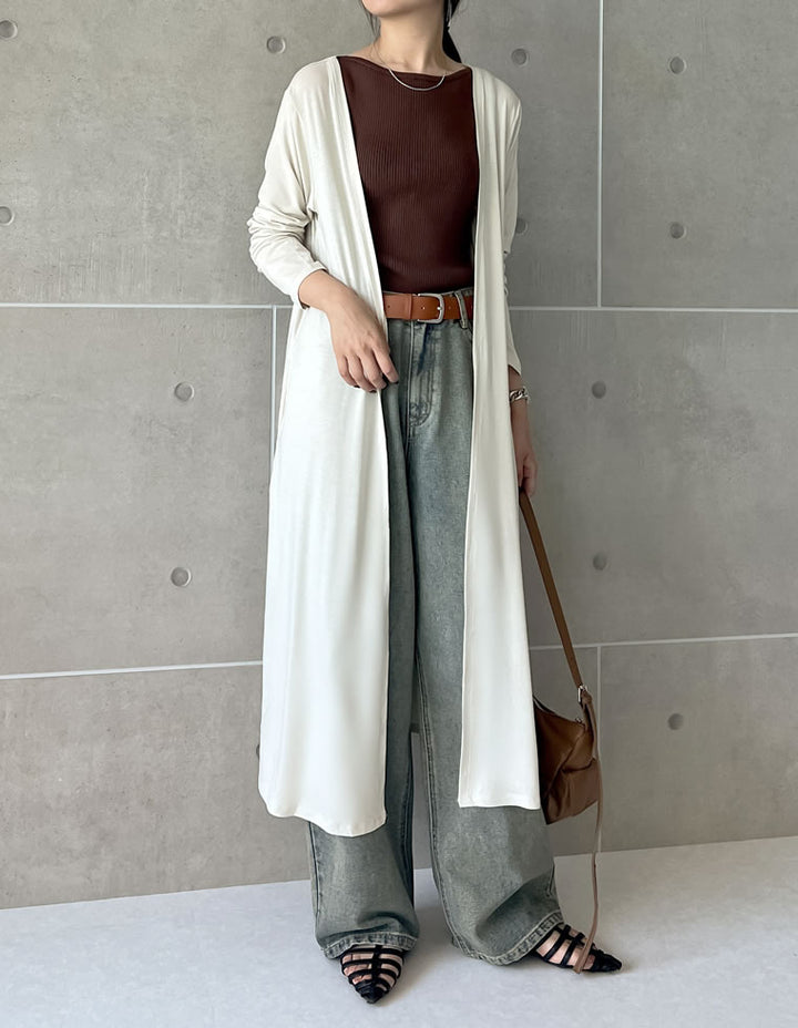 【OUTLET SALE 50%OFF ¥2,999⇒¥1,499】[シリーズ累計7万枚HIT][UVカット][接触冷感][洗濯機で洗える][大きいサイズ有]2丈から選べるロングカーディガン トップス 人気レディースファッション通販 リエディ