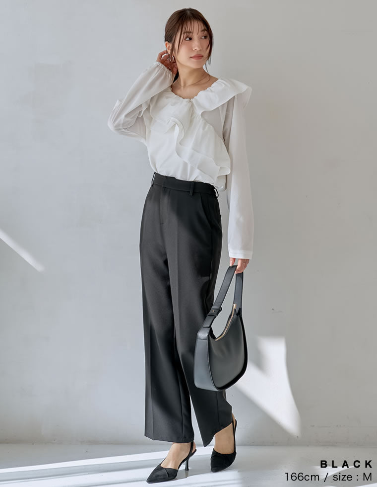 カットツイルセンタープレスカラースラックス - パンツ通販 | 人気