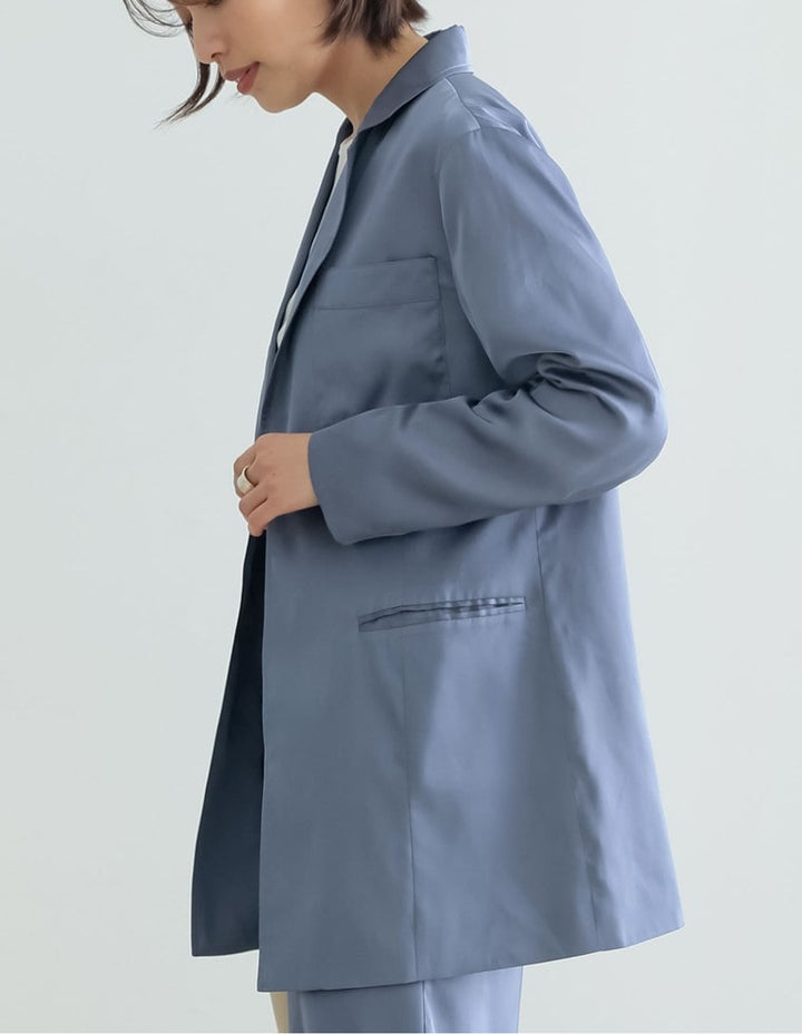 サテンウエストベルトシャツジャケット ジャケット/アウター レディースファッション通販 リエディ