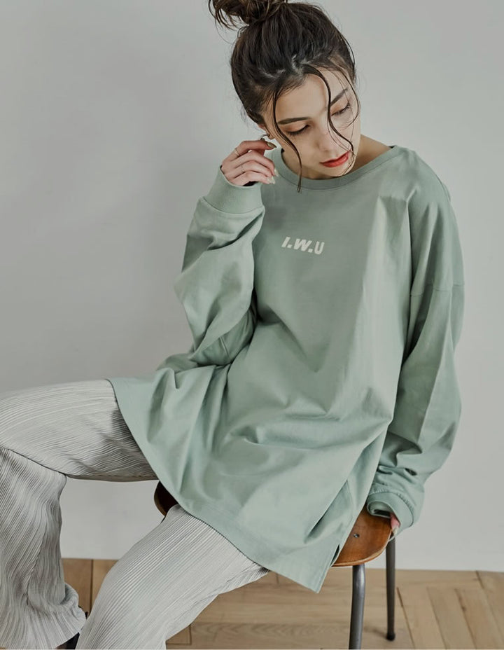 【60％OFF！OUTLETSALE】ユニセックスUSAコットン長袖ロゴプリントカットソー[mb] トップス レディースファッション通販 リエディ