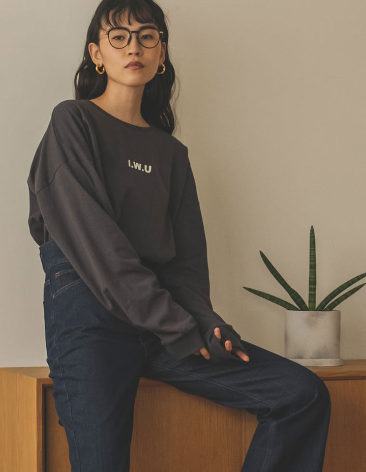 【60％OFF！OUTLETSALE】ユニセックスUSAコットン長袖ロゴプリントカットソー[mb] トップス レディースファッション通販 リエディ