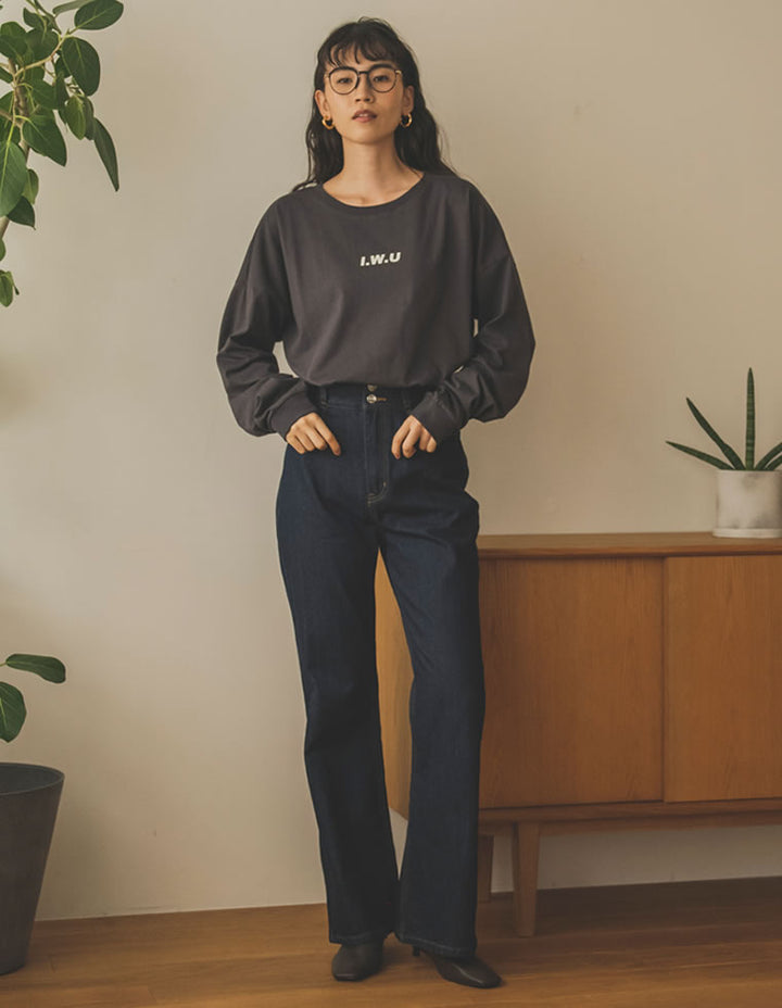 【60％OFF！OUTLETSALE】ユニセックスUSAコットン長袖ロゴプリントカットソー[mb] トップス レディースファッション通販 リエディ