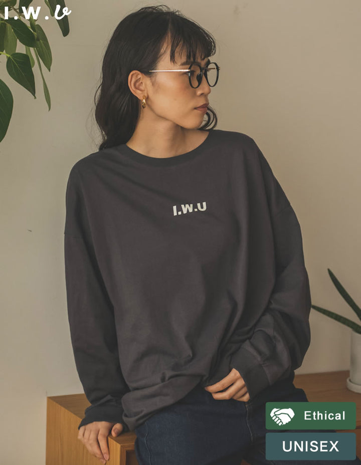 【60％OFF！OUTLETSALE】ユニセックスUSAコットン長袖ロゴプリントカットソー[mb] トップス レディースファッション通販 リエディ