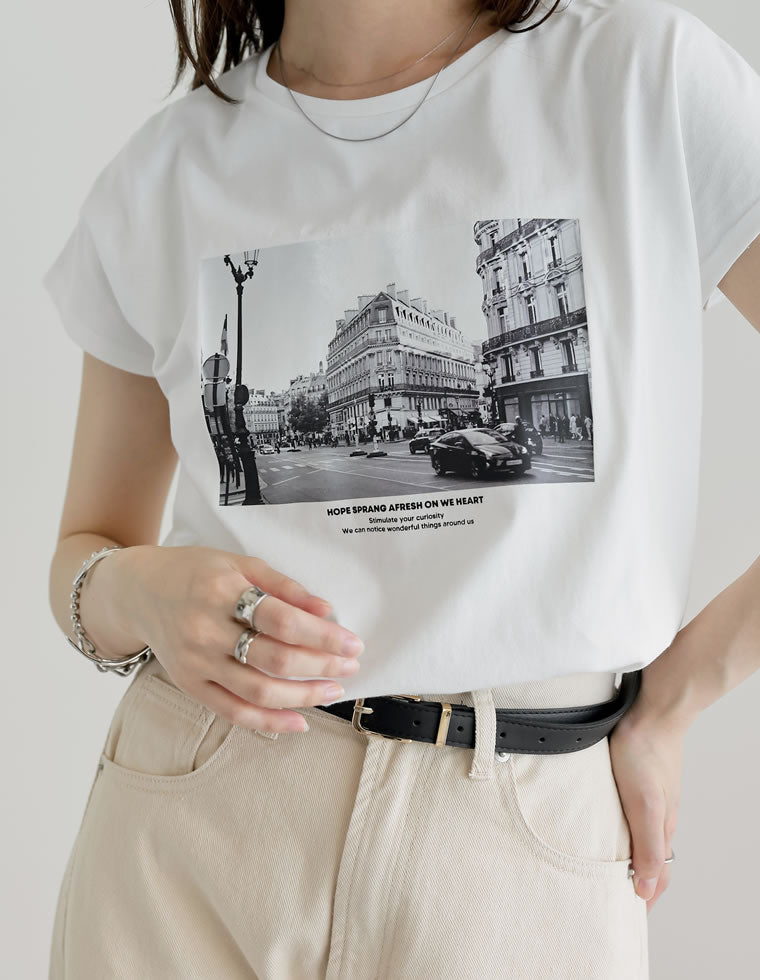 選べるフロントロゴフレンチスリーブTシャツ - トップス通販 | 人気