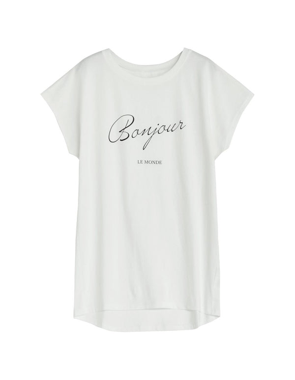 フレンチスリーブロゴTシャツ