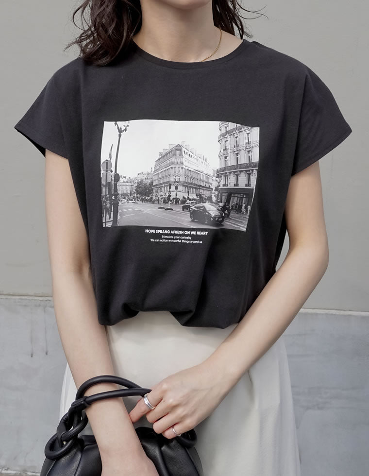 選べるフロントロゴフレンチスリーブTシャツ - トップス通販 | 人気