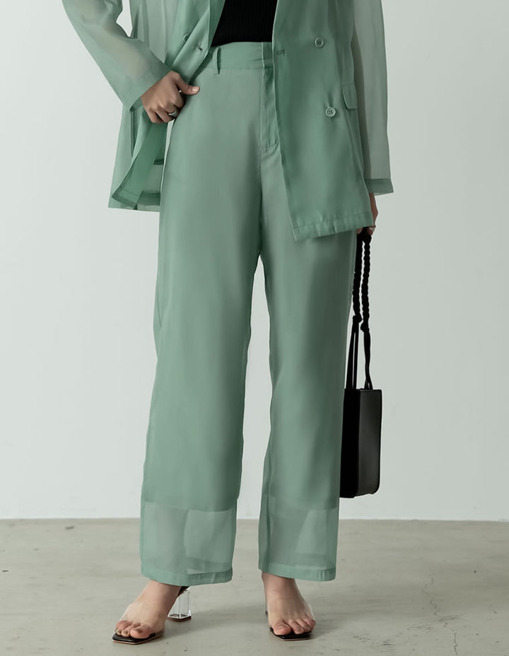 ソフトオーガンジーシアースラックス パンツ レディースファッション通販 リエディ