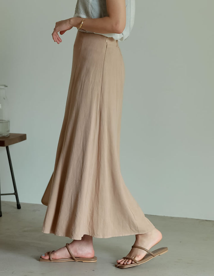 ソフトリネンロングフレアスカート スカート レディースファッション通販 リエディ