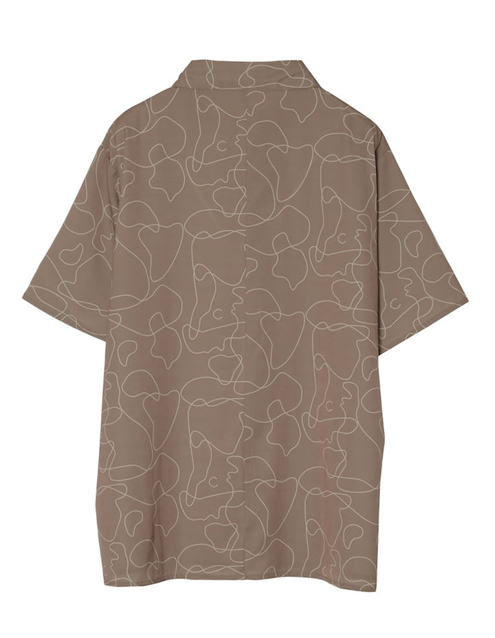 線画とろみオーバーサイズ半袖シャツ[mb] トップス レディースファッション通販 リエディ