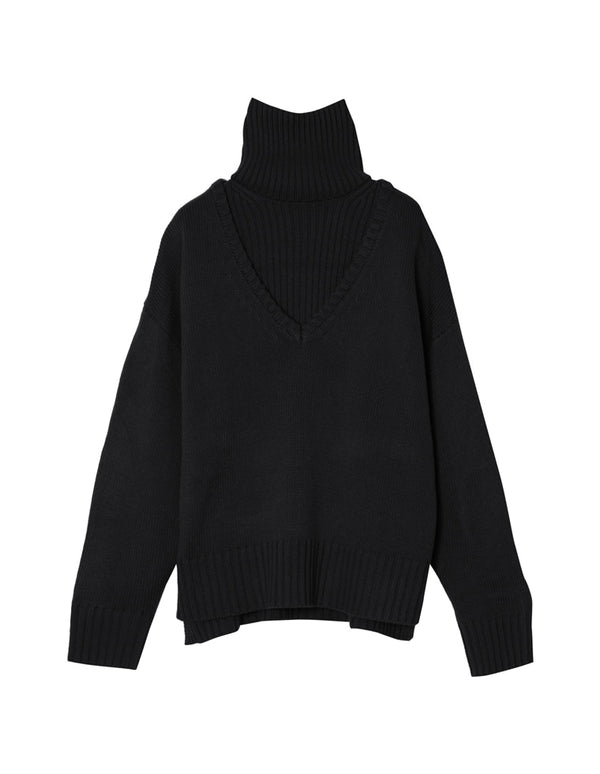 [BLACK FRIDAY SALE][2点セット]Vネックニットプルオーバー×タートルネックベストSET トップス レディースファッション通販 リエディ