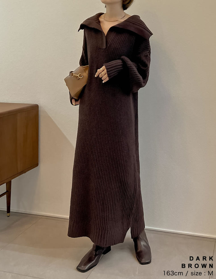 セーラーカラーリサイクルニットワンピース ワンピース レディースファッション通販 リエディ