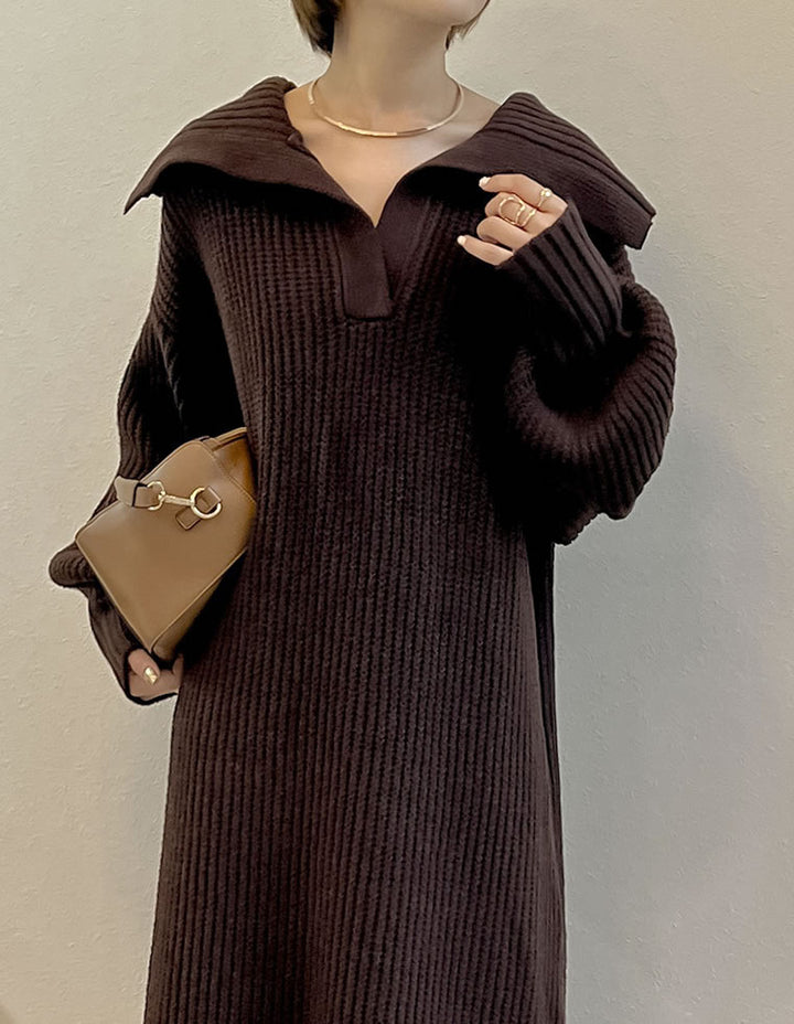 セーラーカラーリサイクルニットワンピース ワンピース レディースファッション通販 リエディ