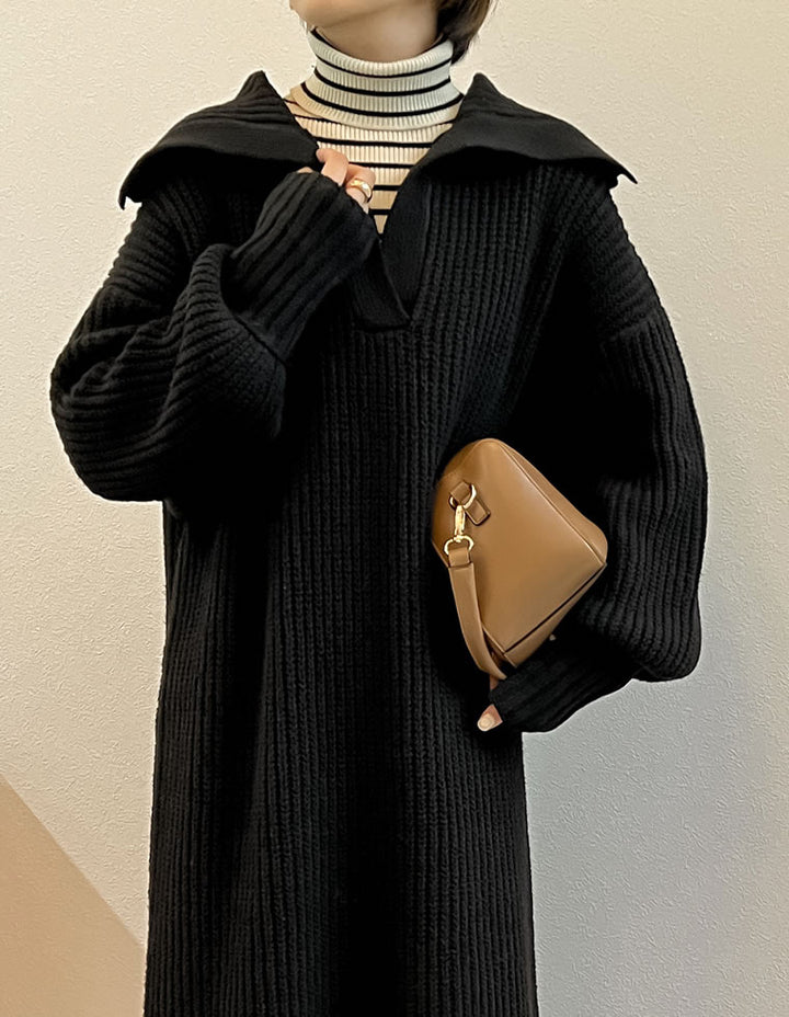 セーラーカラーリサイクルニットワンピース ワンピース レディースファッション通販 リエディ