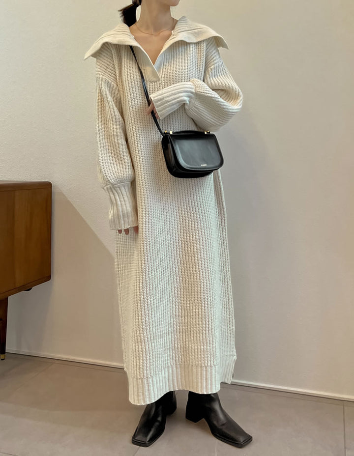 セーラーカラーリサイクルニットワンピース ワンピース レディースファッション通販 リエディ