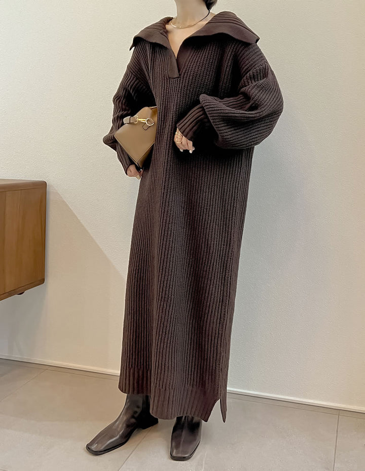 セーラーカラーリサイクルニットワンピース ワンピース レディースファッション通販 リエディ