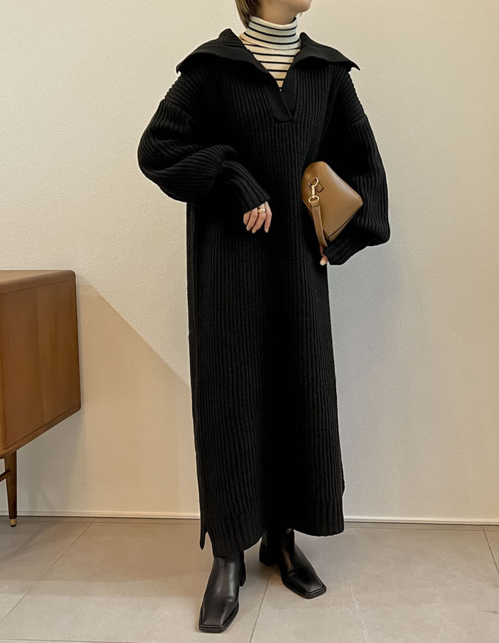 セーラーカラーリサイクルニットワンピース ワンピース レディースファッション通販 リエディ