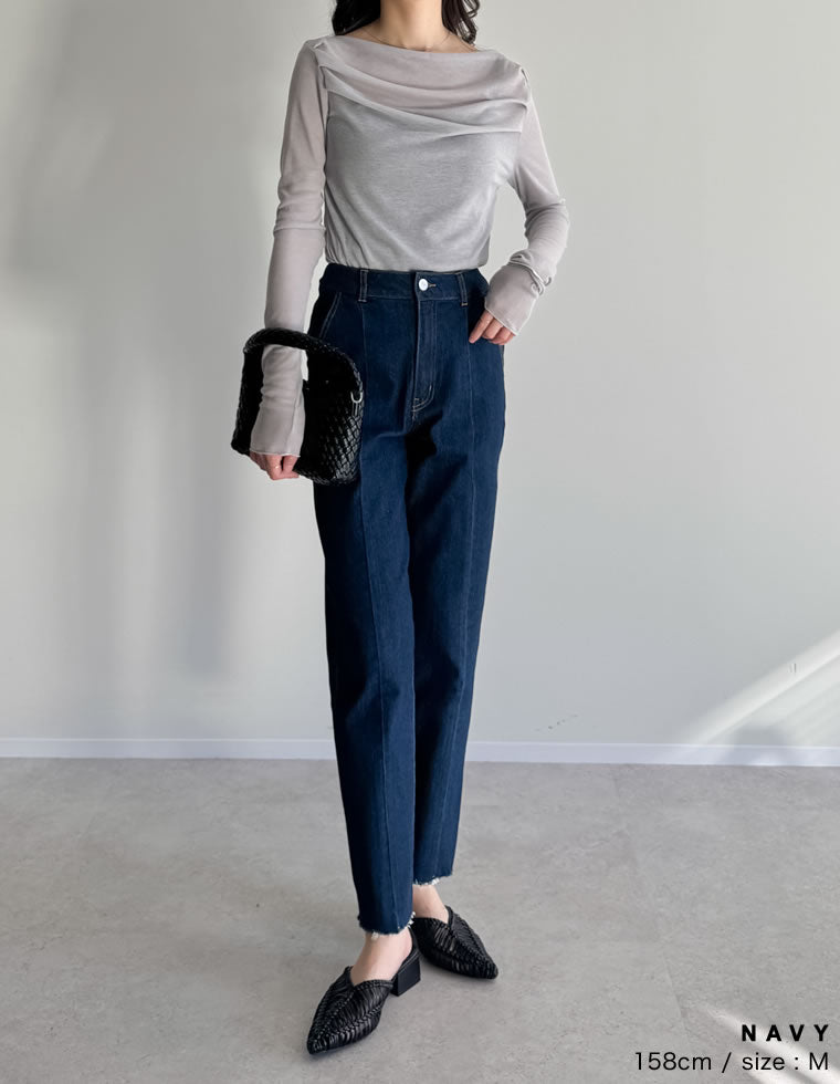 バックベンツストレートリサイクルデニム - パンツ通販 | 人気