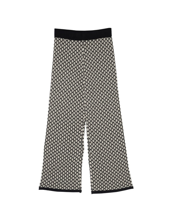 【60％OFF！OUTLETSALE】幾何柄ジャガードコンパクトニットパンツ パンツ レディースファッション通販 リエディ