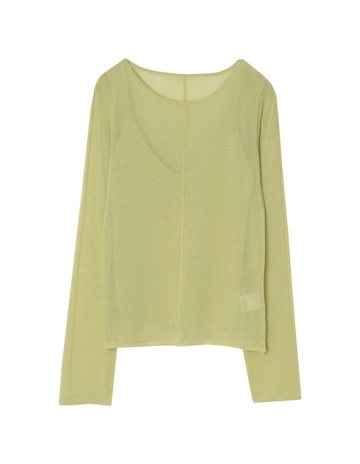 【60％OFF！OUTLETSALE】アウトリンキングシアーニット＆キャミソールアンサンブルセット トップス レディースファッション通販 リエディ