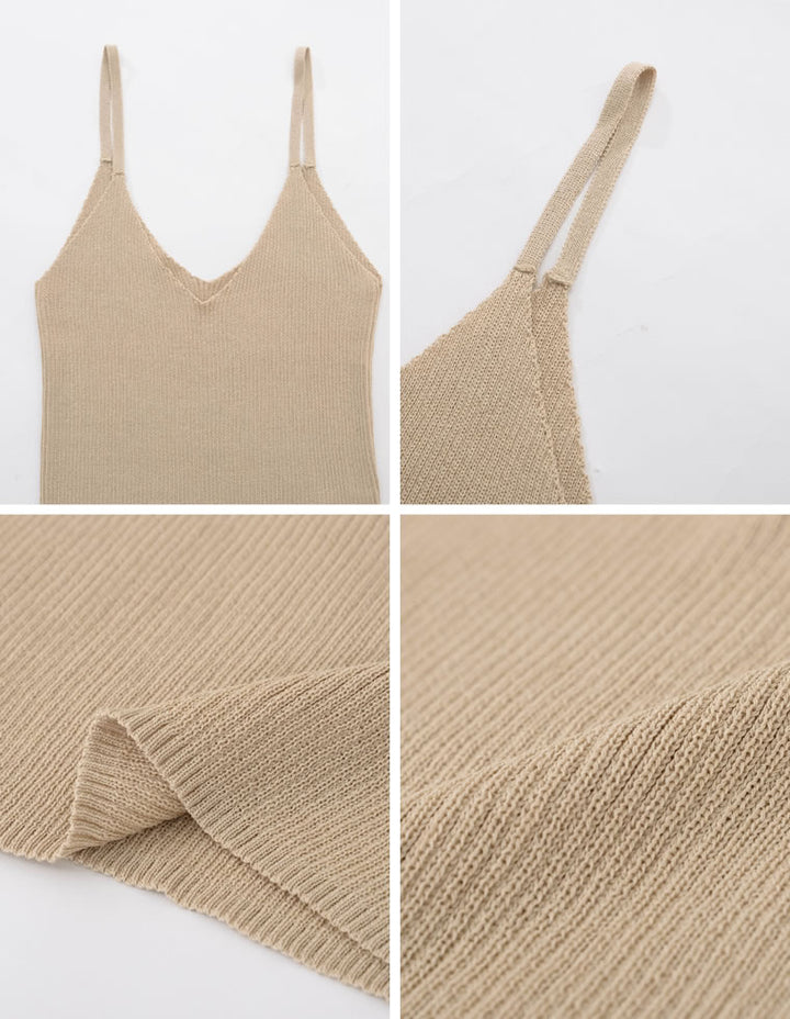 【60％OFF！OUTLETSALE】アウトリンキングシアーニット＆キャミソールアンサンブルセット トップス レディースファッション通販 リエディ