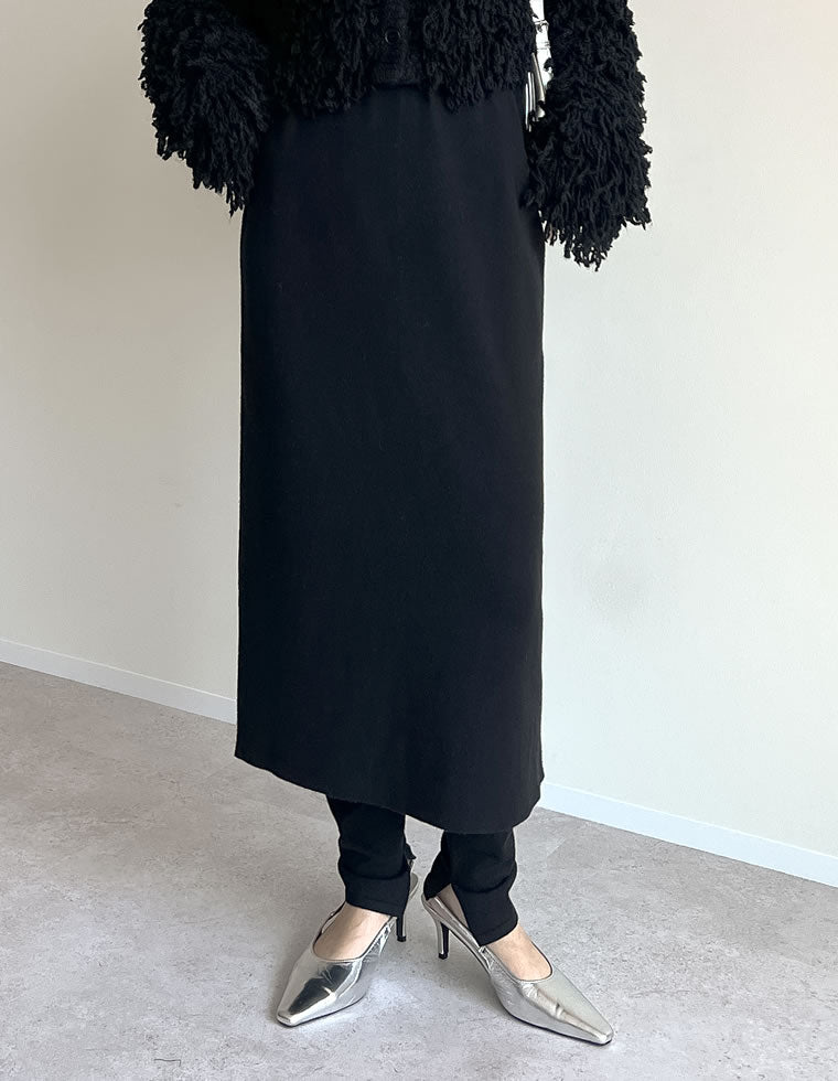 ストレッチタイトニットスカート＆ニットレギンスSET - スカート通販