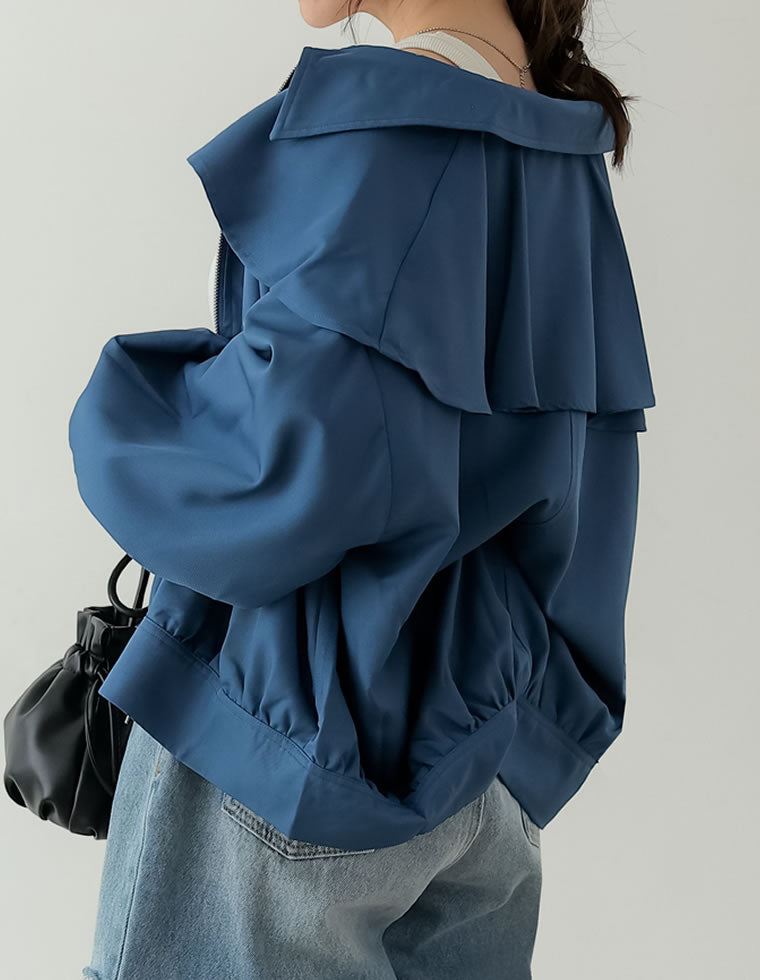 BLATE  ボリュームスリーブツイルジャケット　ブレイト ツイルボリュームスリーブケープブルゾン - ジャケット/アウター