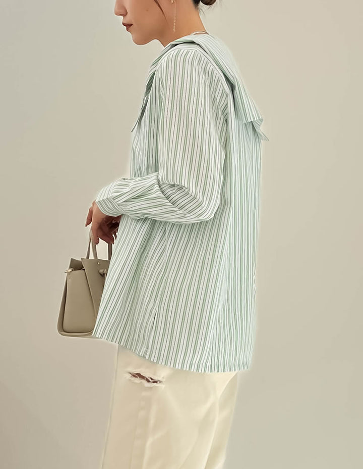 マルチストライプウエーブカラーブラウス トップス レディースファッション通販 リエディ