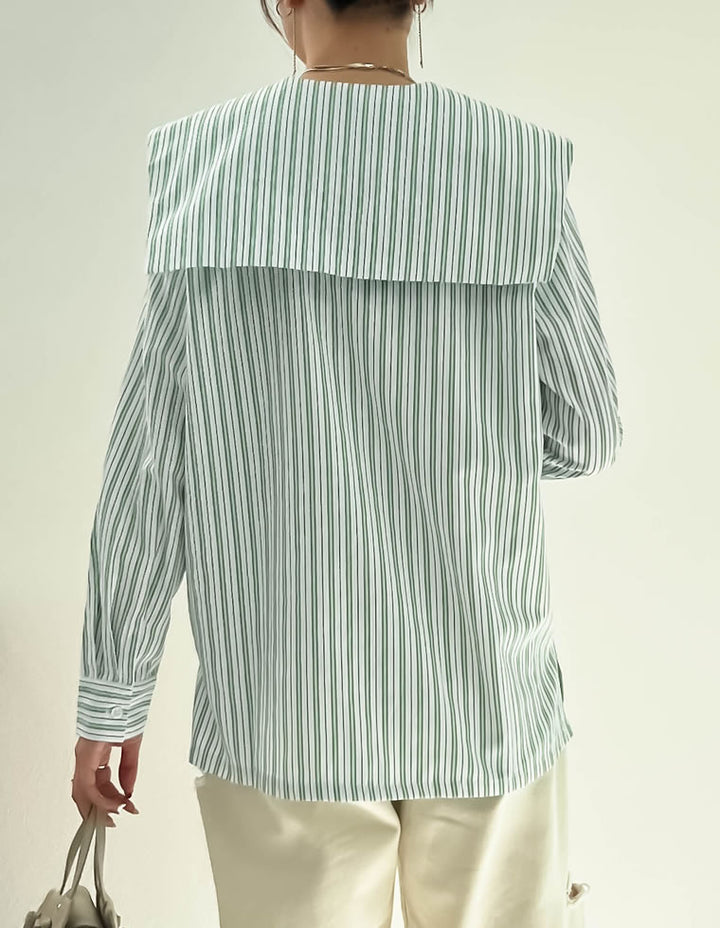 マルチストライプウエーブカラーブラウス トップス レディースファッション通販 リエディ